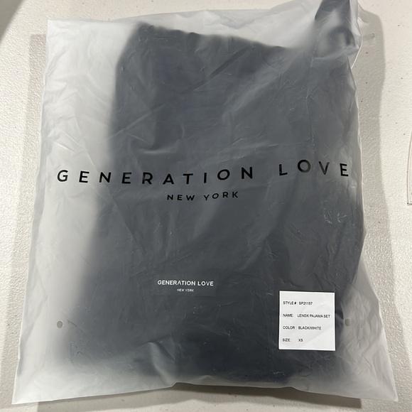🆕Generation Love Lenox Black White Pajama Set Shorts Pockets Lounge Sleepwear - Picture 12 of 16